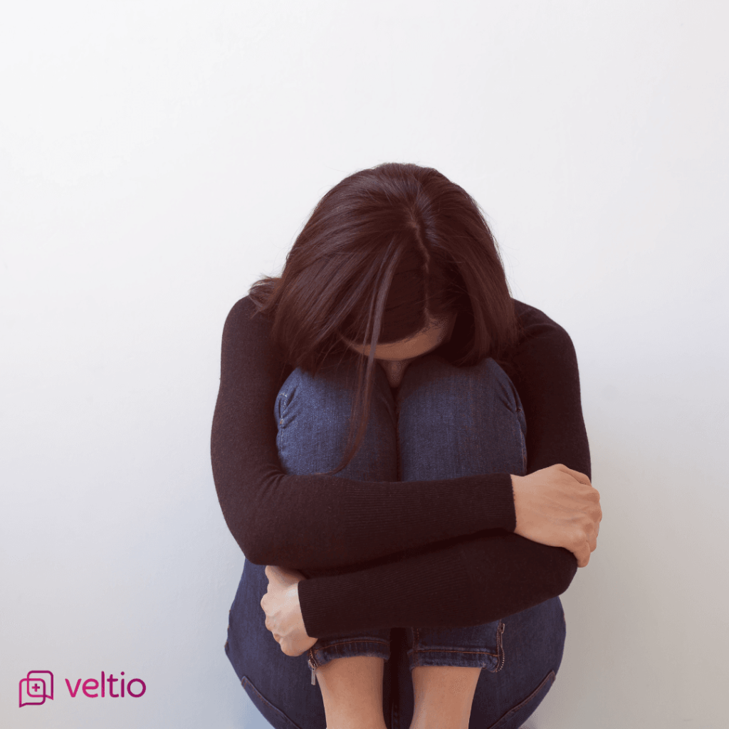 Woman feeling lonely/ isolated